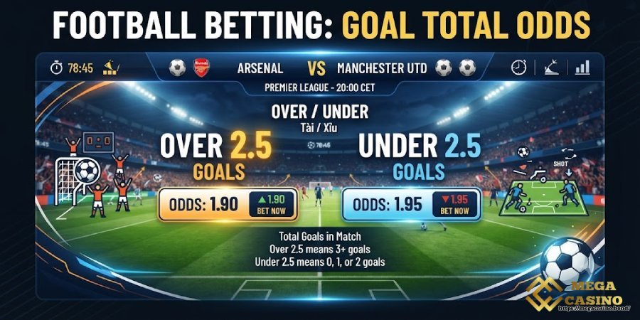Over/Under (Tài Xỉu) Goal Total Odds
