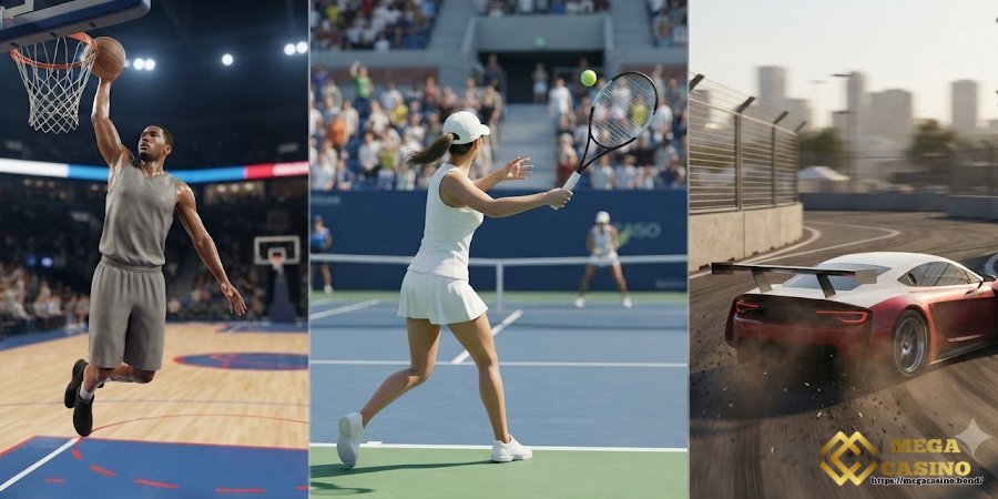 Virtual Basketball, Tennis and Car Racing Virtual Basketball, Tennis and Car Racing